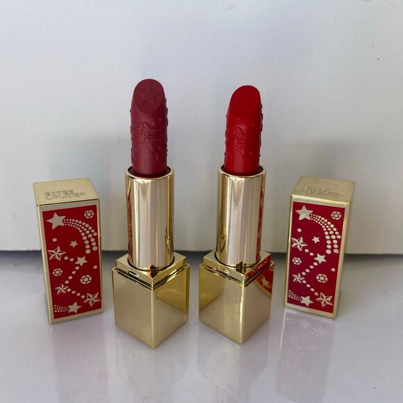 Estee Lauder Lipstick x2 - Constellation rose & Starlet red, Limited edition - Picture 1 of 9